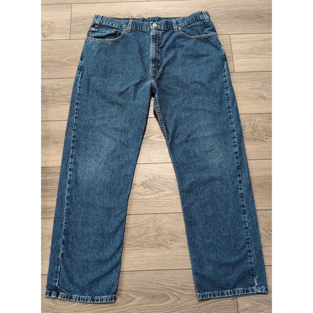 VINTAGE '03 LEVI'S 505 MEN'S BLUE JEANS Regular Straight SZ 40X30 Med Wash EUC